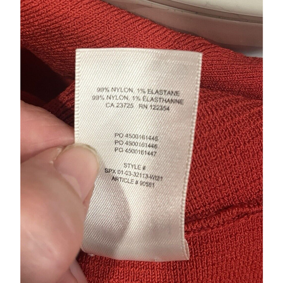 Babaton Womens Orange Fitted Ribbed Sweater XL Capsule Classic Quiet Luxury - Picture 10 of 10